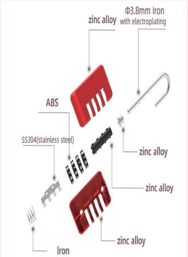 VALUEVIBES أقفال الأمتعة، قفل أمان للسفر برقم سري مكون من 4 أرقام، أقفال أرقام قوية من الزنك، قفل رقمي لحقائب السفر، حقائب الظهر، الخزائن، الحقائب، صناديق الأدوات (رمادي) - Image 2